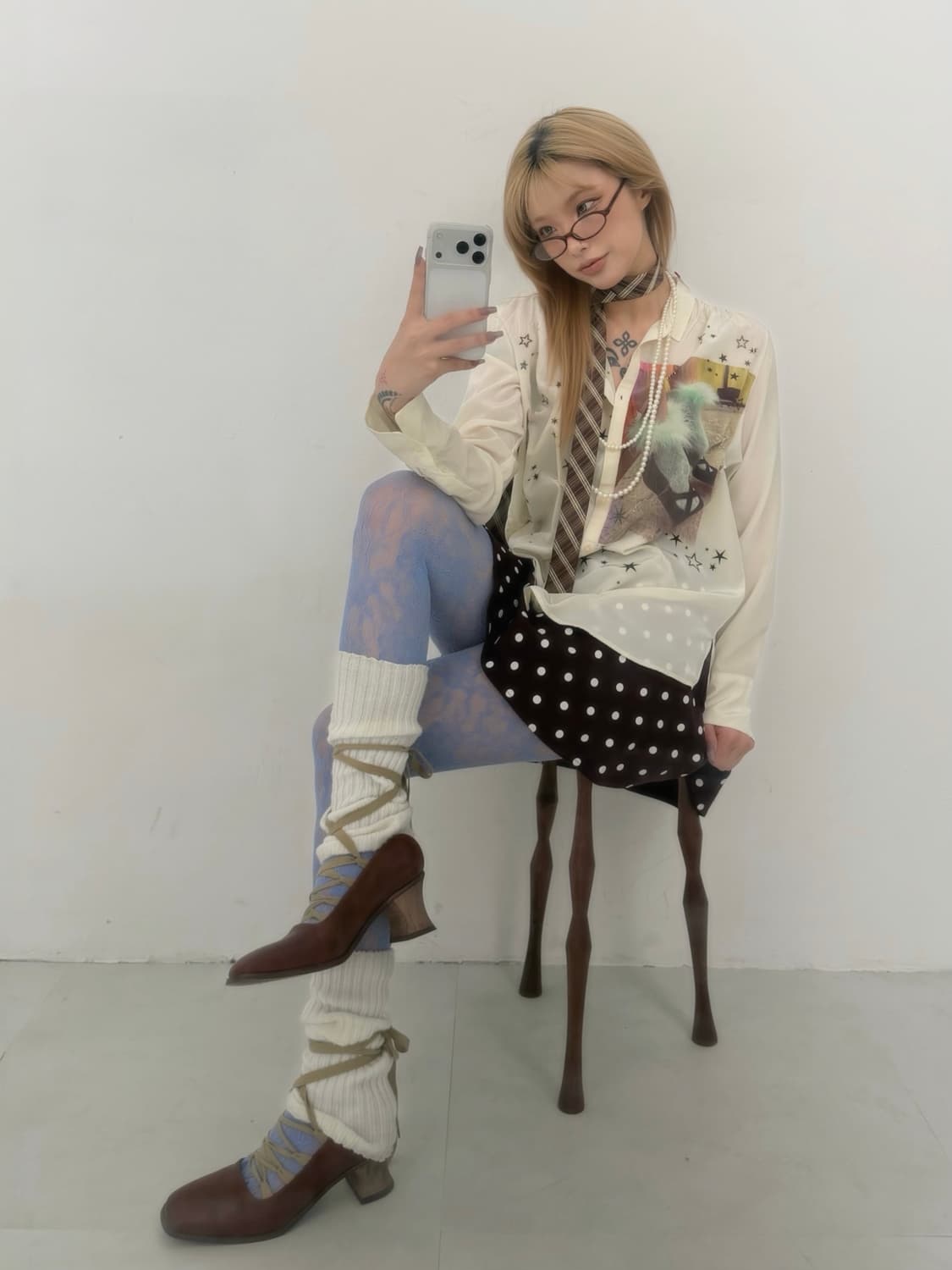 리워크 그래픽 셔링 셔츠  상품이미지1