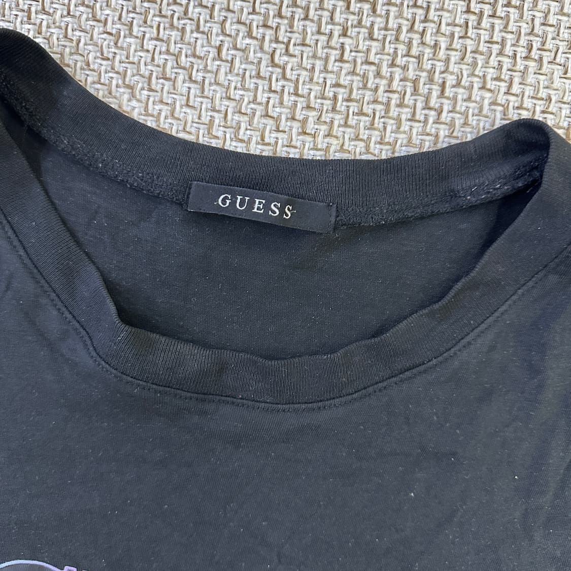 XL 게스 블랙 그래픽 크루넥 반팔  0331D 상품이미지2