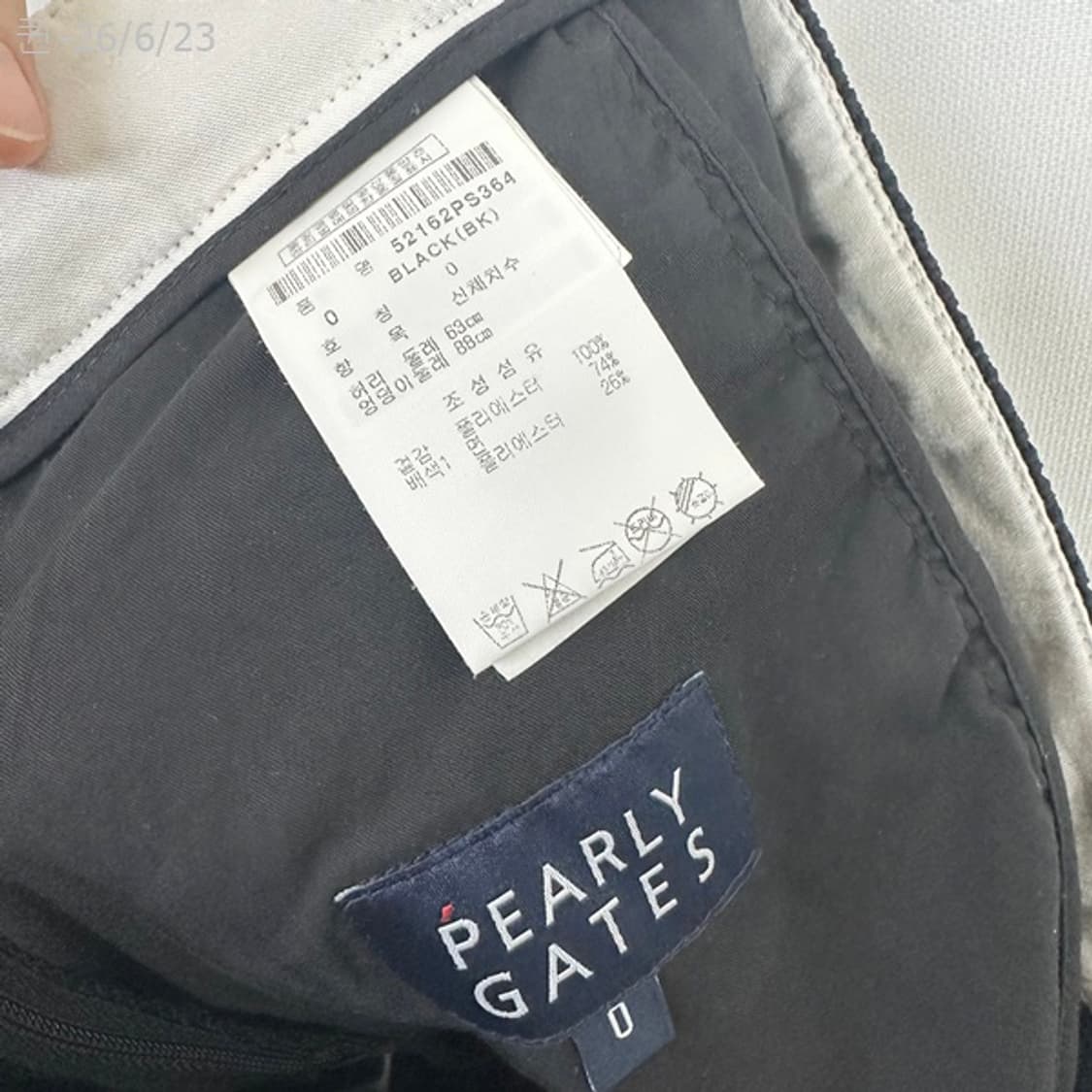 파리게이츠 여자 골프 짧은 반바지 검정 0(26인치정도) 상품이미지7