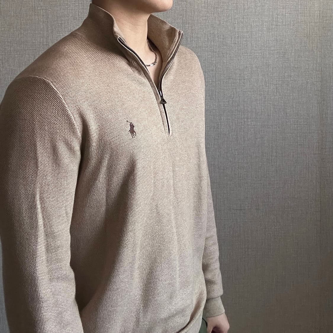 폴로 랄프로렌 브라운 반집업 신형 니트 상품이미지2