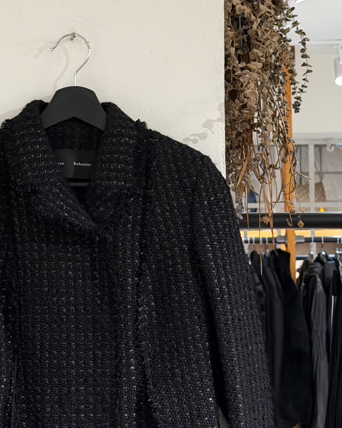 프로엔자 슐러 블랙 트위드 크롭 자켓 상품이미지3