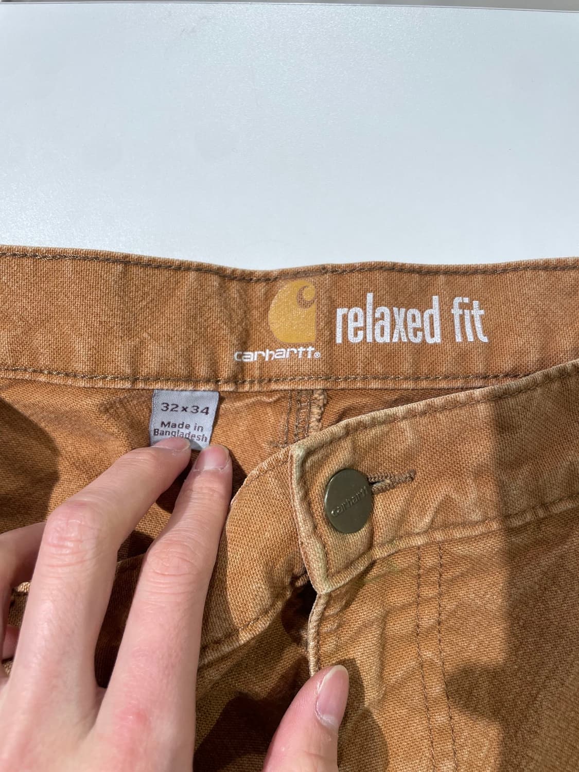 칼하트 카멜 릴렉스드 핏 데님 팬츠 상품이미지7