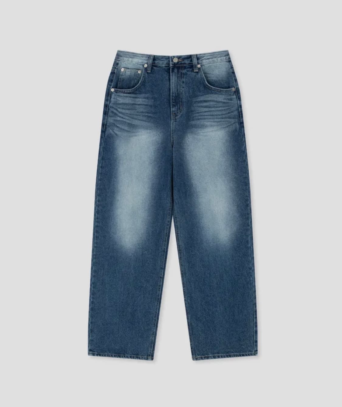 M194 워싱 세미 와이드 데님 팬츠_진청  상품이미지1