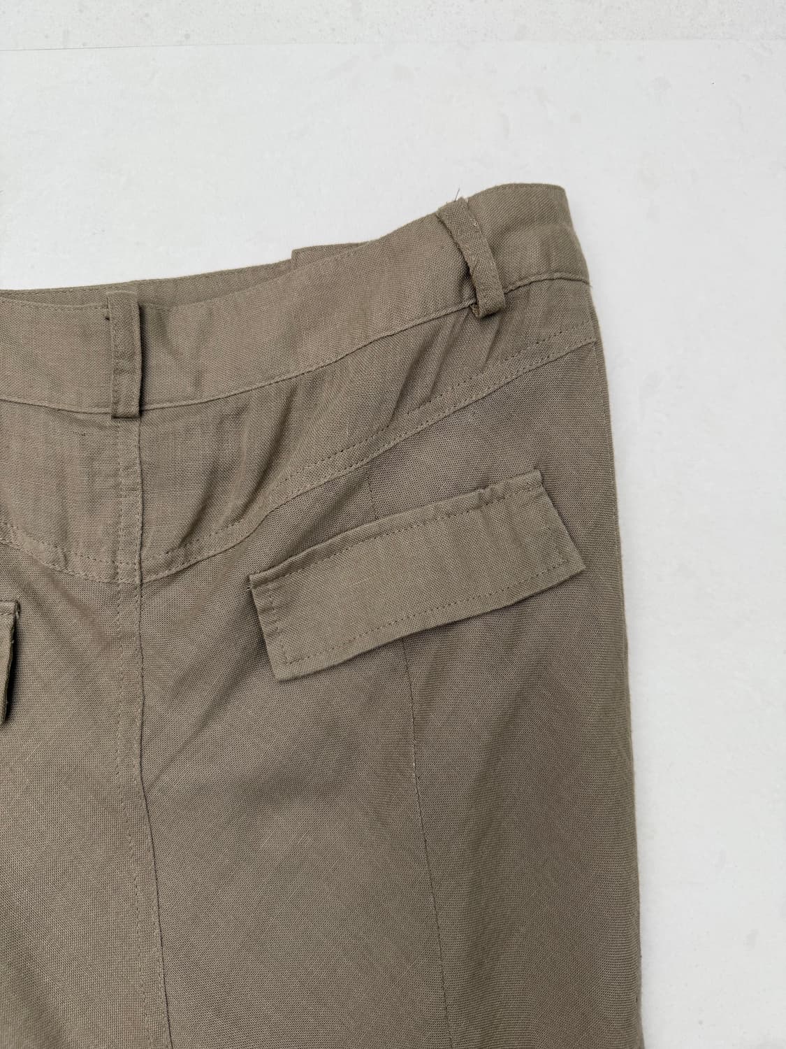 카키 언발 스커트  상품이미지9