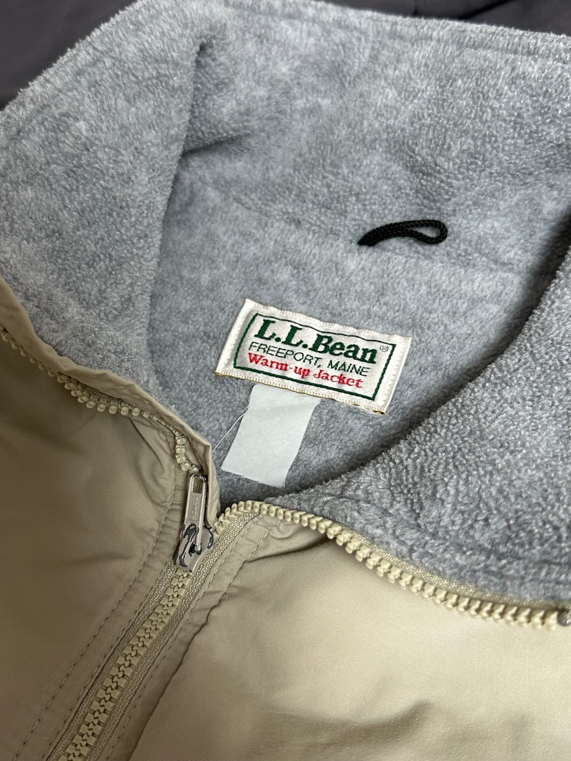 80s 엘엘빈  크롭  웜업 점퍼 자켓 라지 LLBean 상품이미지5