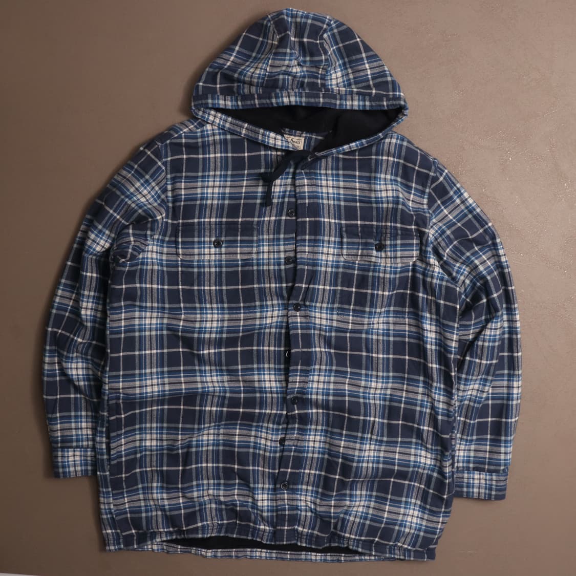 엘엘빈 플란넬 체크 후드 누빔자켓 A1563 상품이미지1