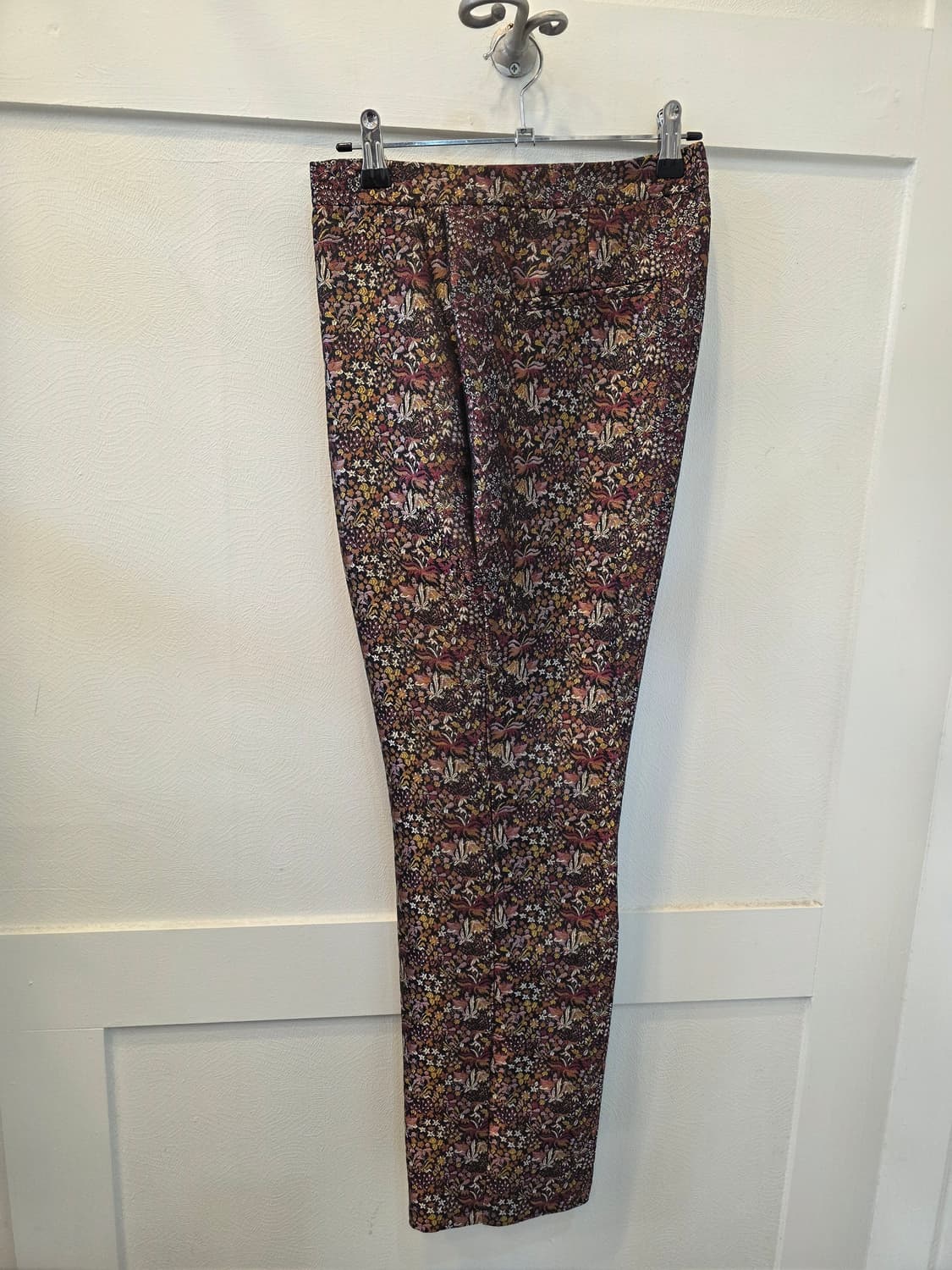 자라 메탈릭 플로럴 자가드 여성 바지 상품이미지1
