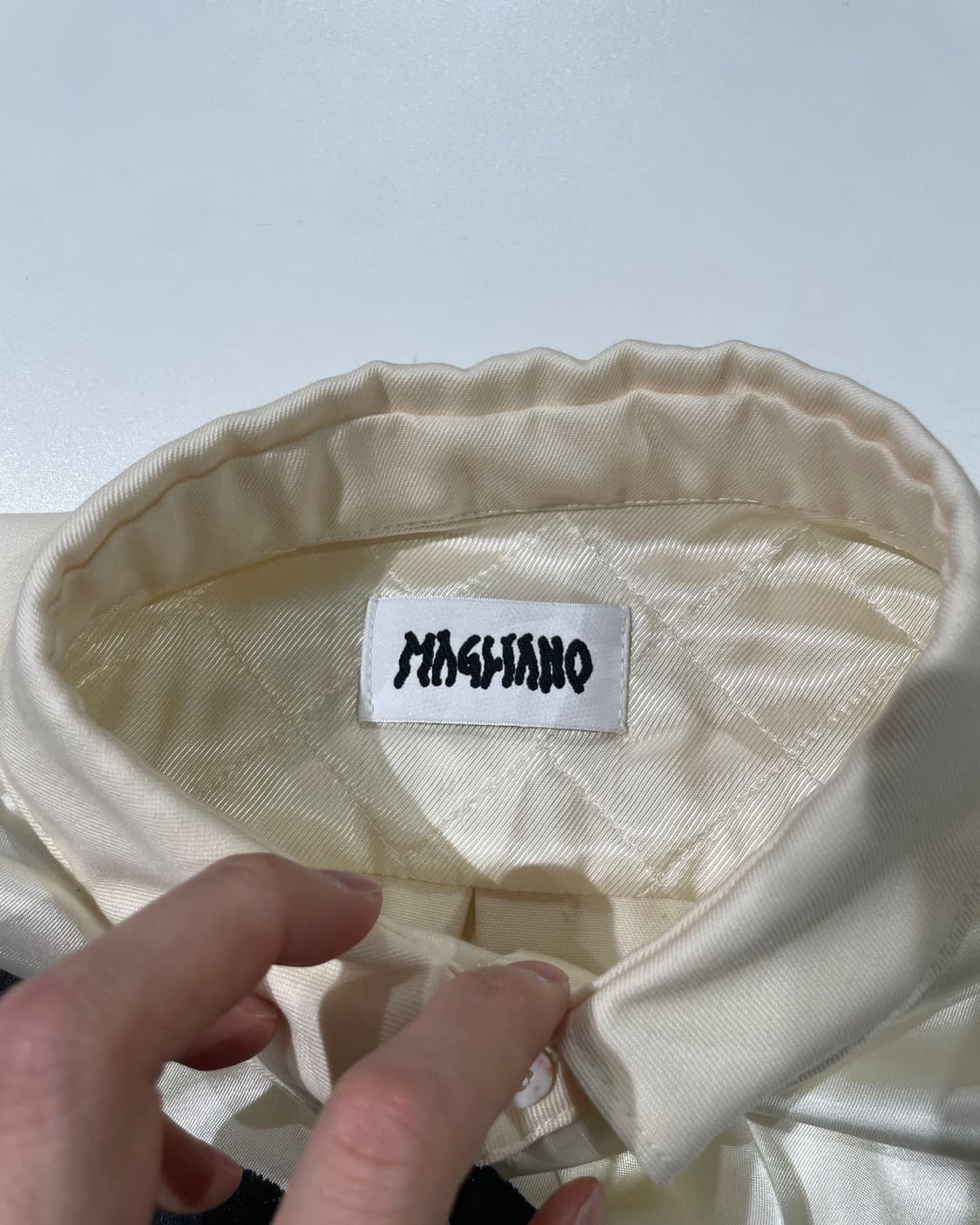 마리아노 아이보리 스톤 에이지 모비다 울 비스코스 셔츠 상품이미지7