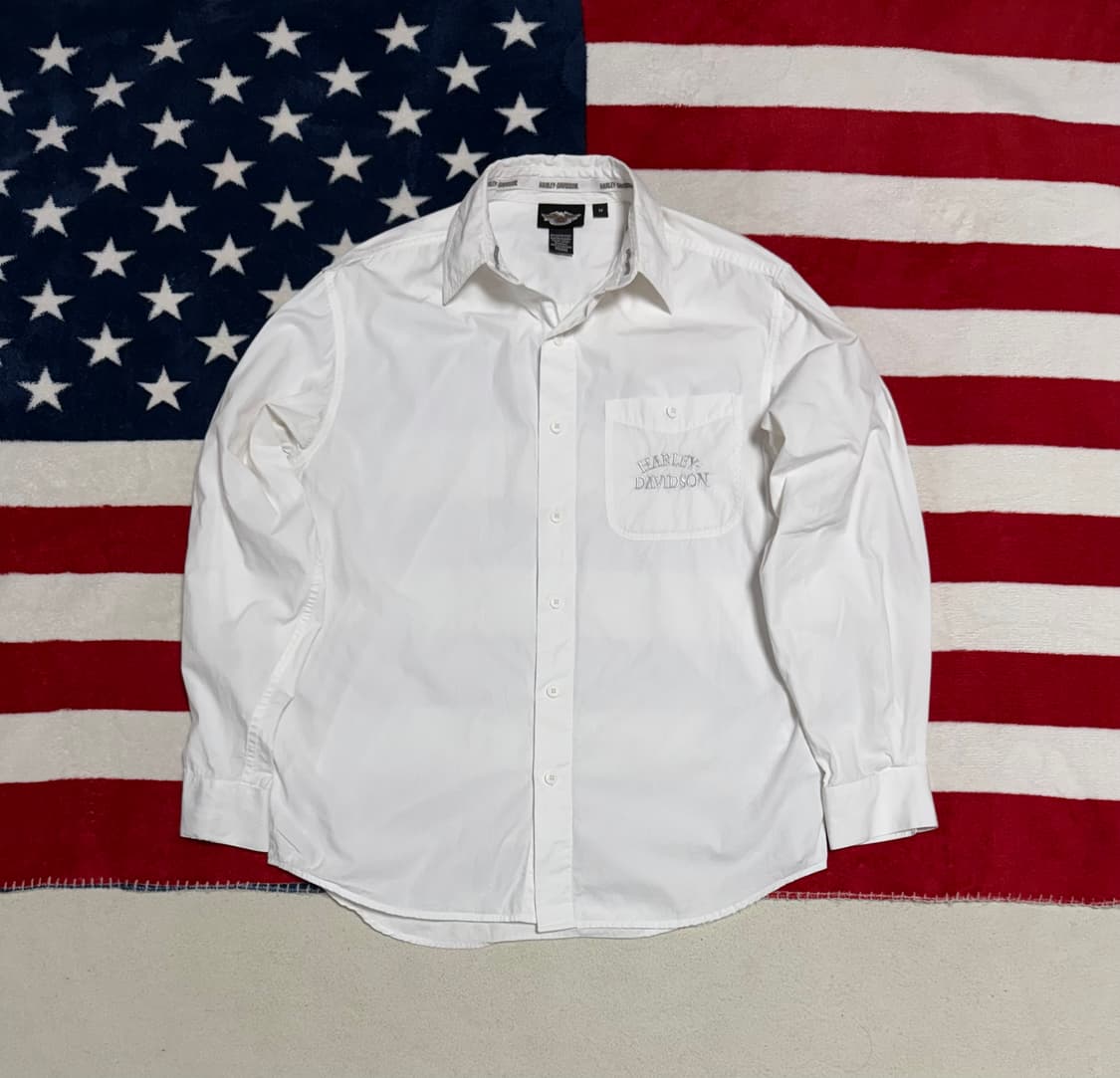 할리데이비슨 화이트셔츠 harley-davidson shirt 빈티지셔츠 상품이미지1