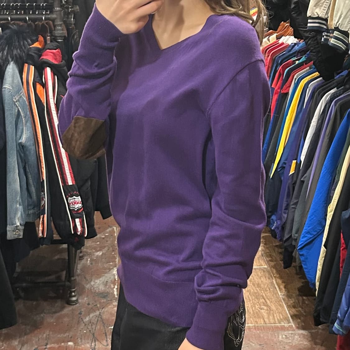 [HI] 폴로 니트 퍼플 상품이미지4