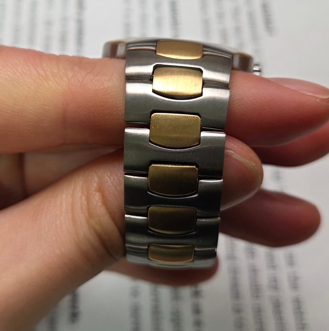 빈티지 오메가 씨마스터 폴라리스 최상위 18K콤비 골드판 브레이슬릿 ve 상품이미지5