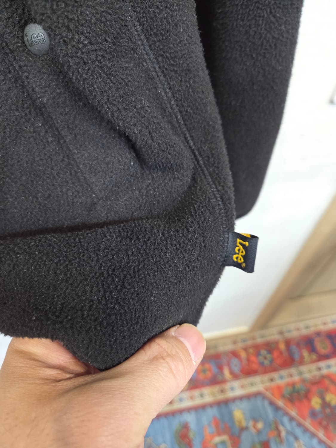 Lee 폴라플리스 노카라 가디건 자켓 s 오버핏  상품이미지5