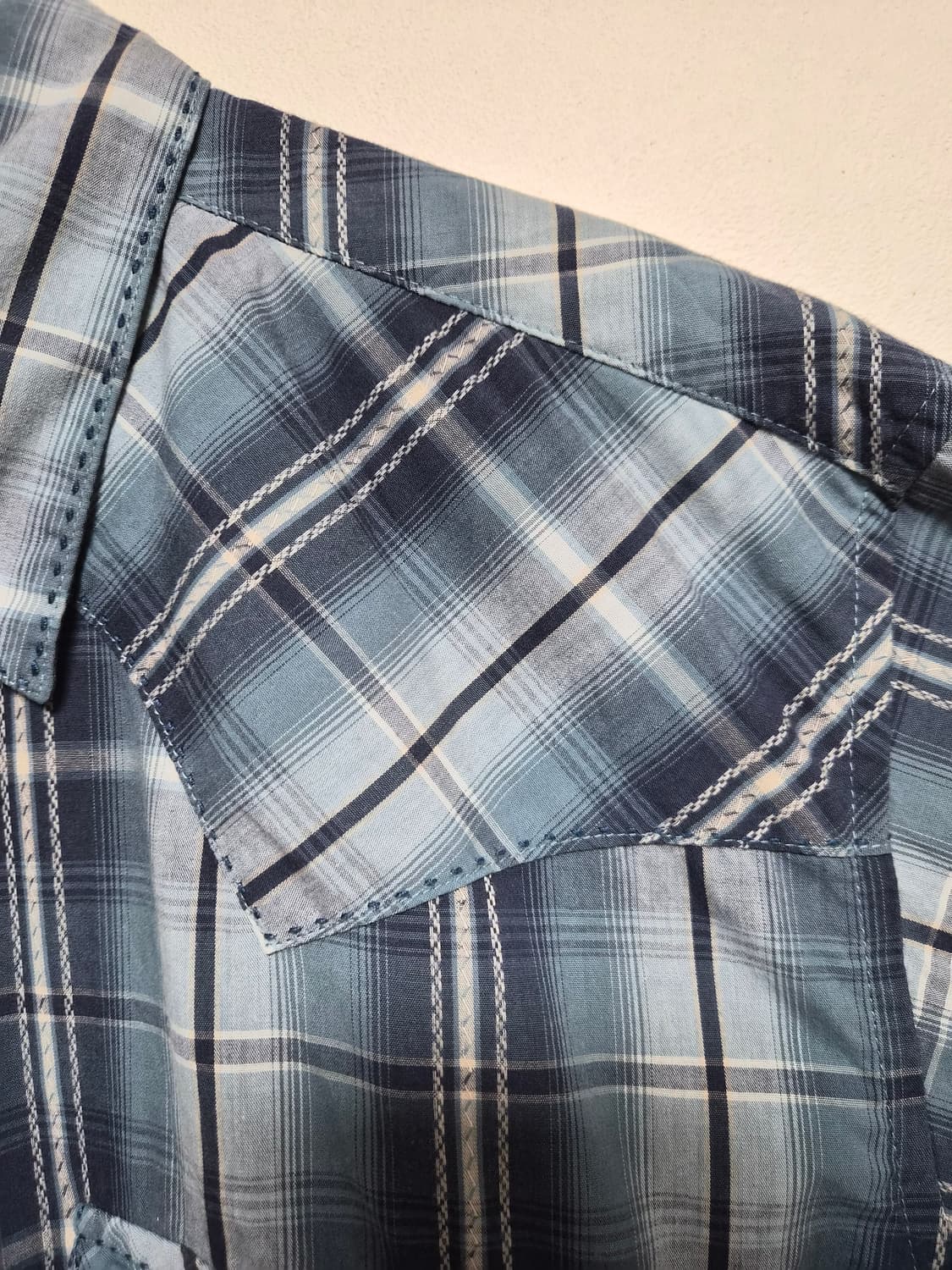 랭글러Wrangler 체크 웨스턴 셔츠 XL - S362 상품이미지3