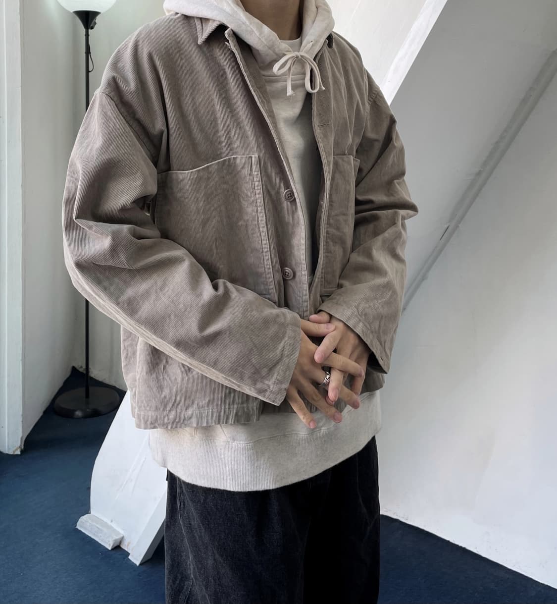 Loose silhouette corduroy jack 상품이미지3