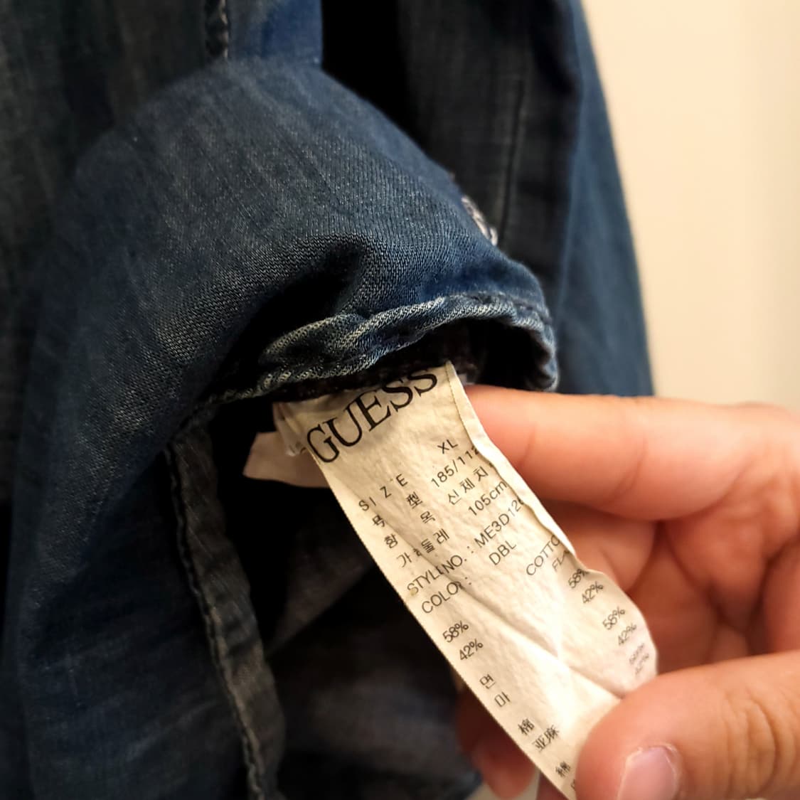 게스 빈티지 워싱 데님 셔츠 상품이미지4