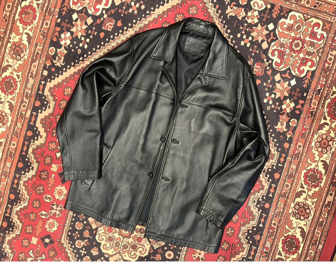 ( XL ) 가죽코트 가죽카코트 레더자켓 소가죽자켓 워크웨어 아메카지 상품이미지3