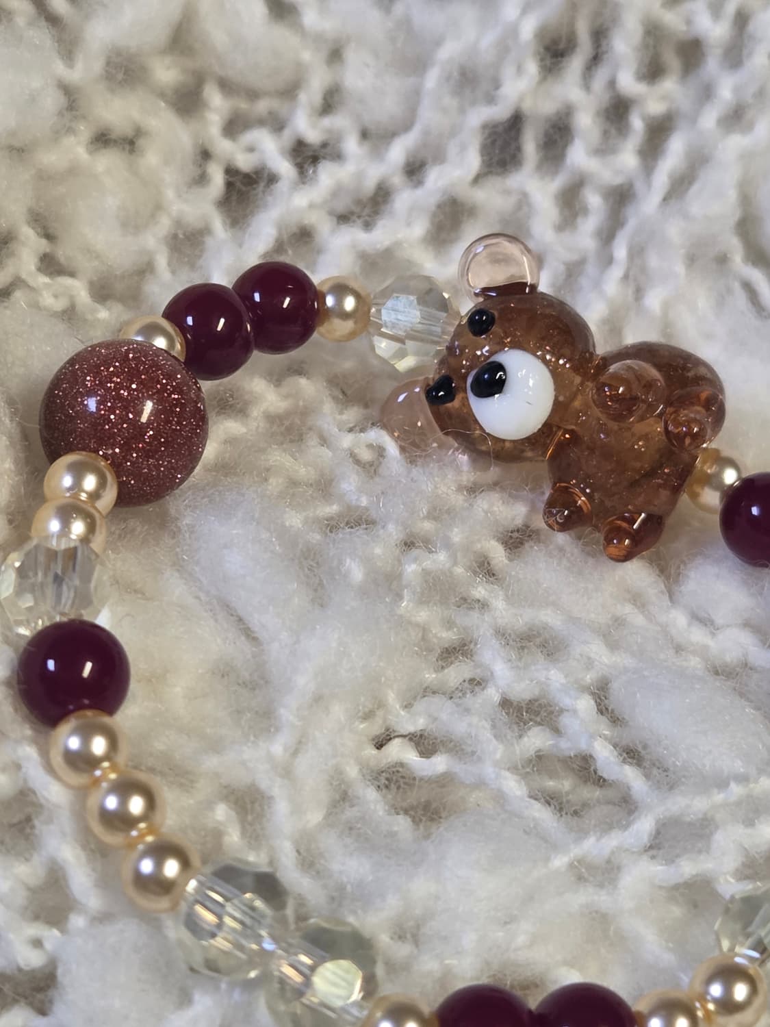 [핸드메이드] 곰돌이 비즈팔찌 상품이미지4