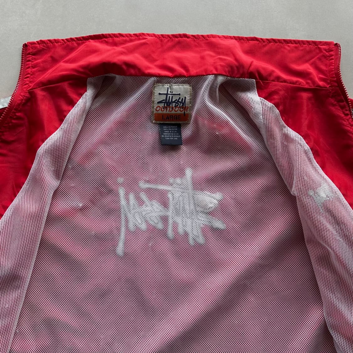 [L]Stussy USA 90s 올드 스투시 스포츠 윈드브레이커 자켓 상품이미지7