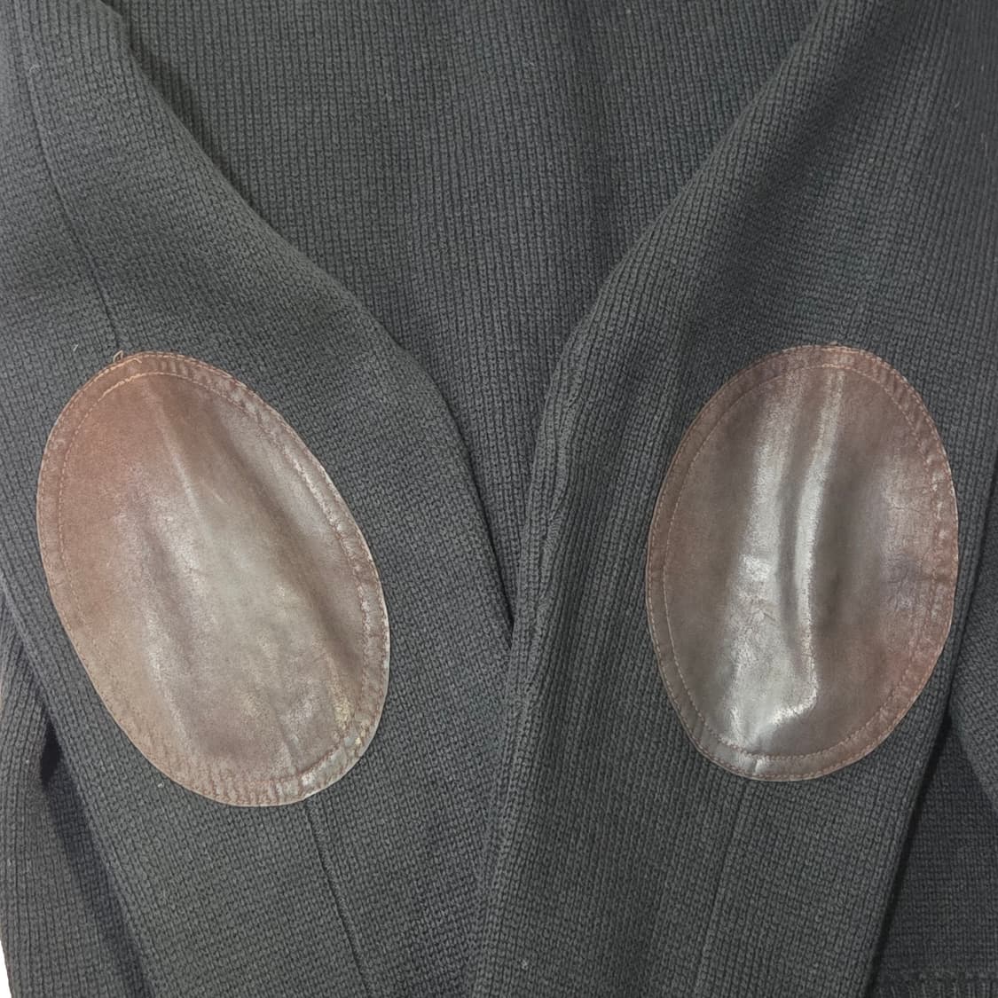 폴로랄프로렌 엘보우 패치 램스울 투웨이 니트집업 XL 상품이미지5