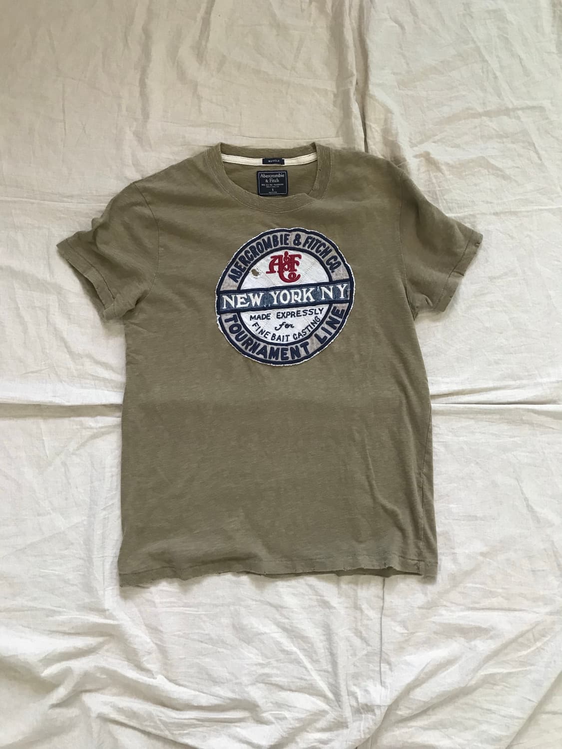 아베크롬비 중앙 자수로고 카키 반팥티  상품이미지6