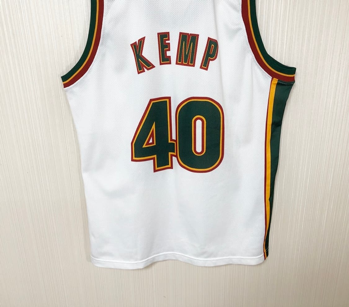 NBA 챔피온 시애틀 슈퍼소닉스 올드유니폼/져지 L #40 KEMP 상품이미지10