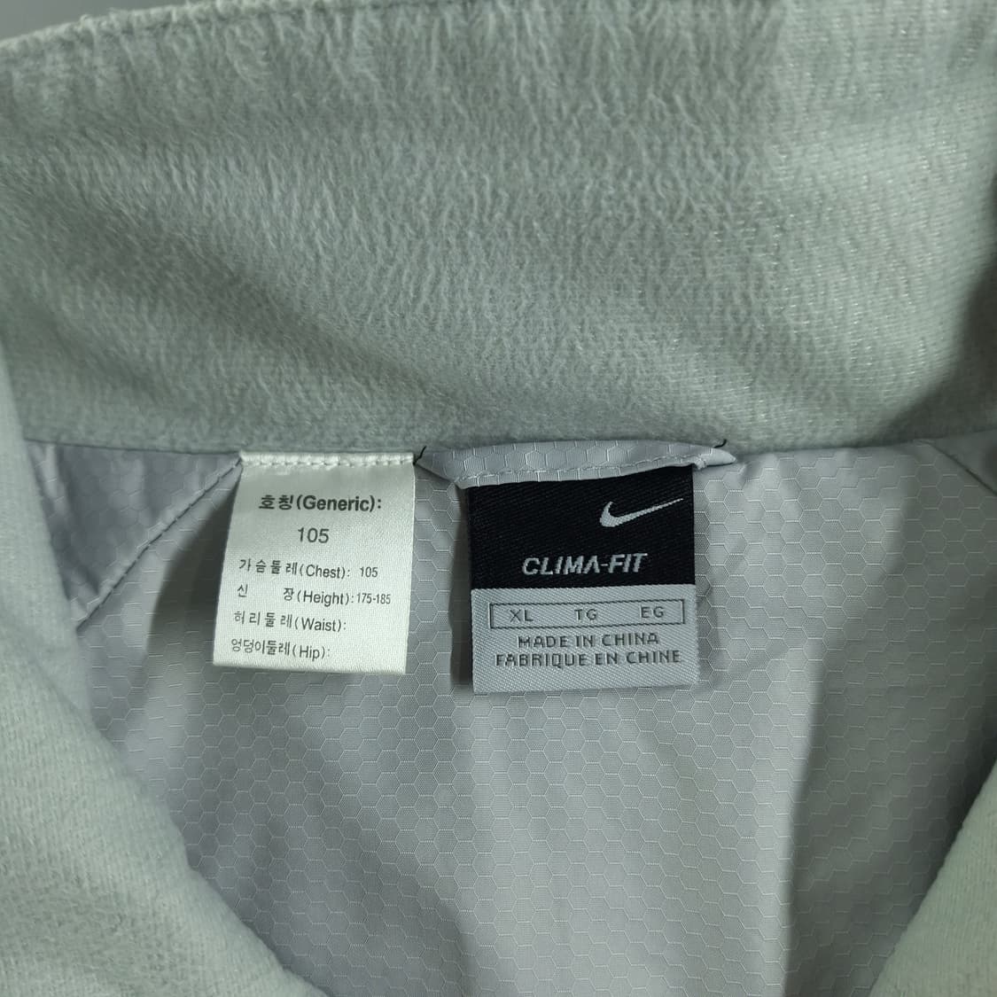 나이키 00s 그레이 스우시 로고 올드스쿨 클리마핏 레글런 바람막이 L 상품이미지8