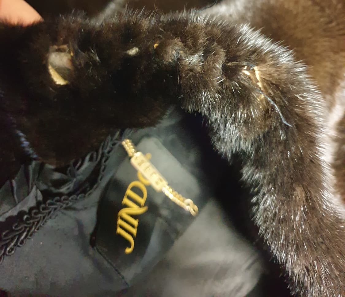 진도 블랙그라마 밍크모피 코트 다크브라운 (94-106-165) 상품이미지6