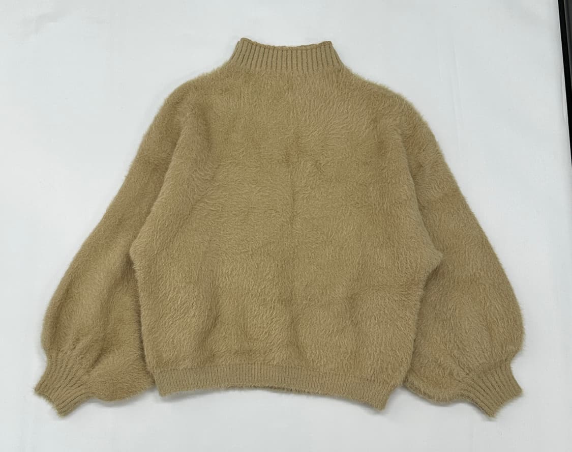 ☕️라떼갸루 크림 앙고라st 폭닥 니트☕️ 벌룬소매 루즈핏 목폴라 니트 상품이미지4