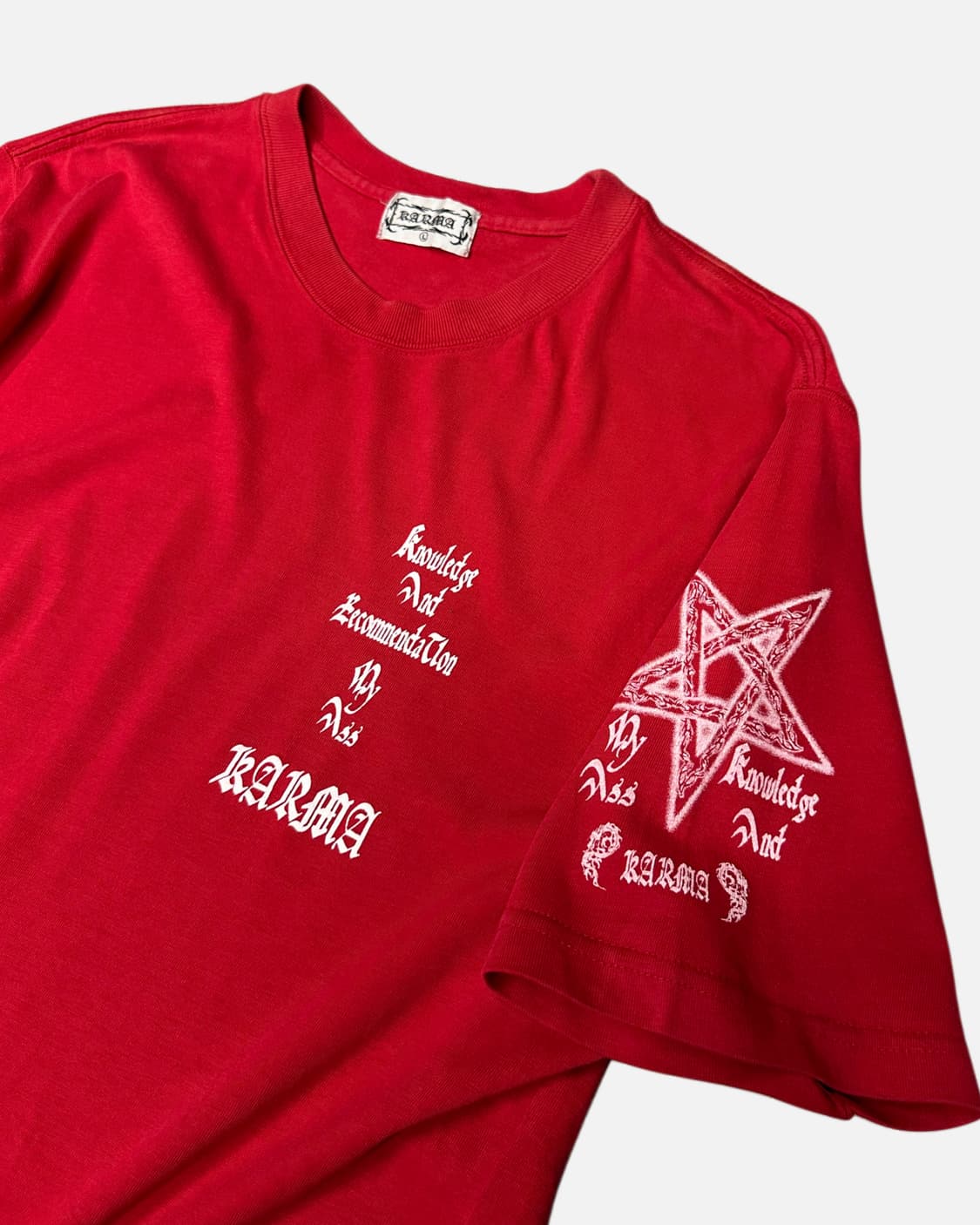 KARMA trival punk red t-shirt 상품이미지3