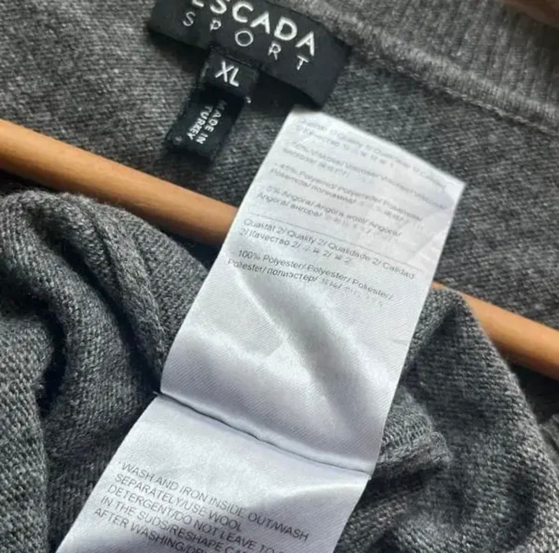 에스까다 정품 앙고라 울니트 빅사이즈 120 그레이 XL 상품이미지4