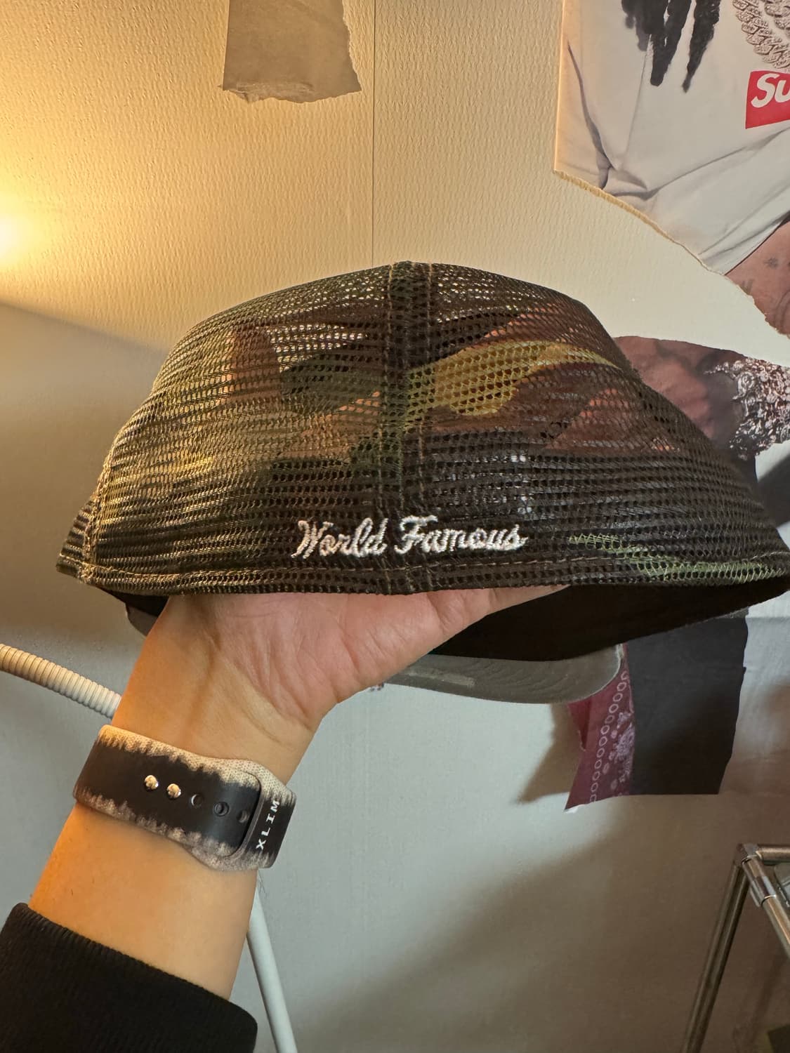 슈프림 뉴에라 박스로고 메쉬 백 스냅백 카모 우드랜드 상품이미지7