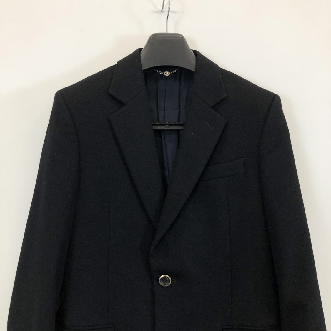 지이크 캐시미어 50% 블랙 울코트 90 사이즈  상품이미지2