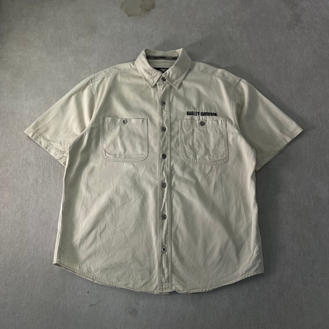105 할리데이비슨 백로고 반팔 워크 셔츠 상품이미지2