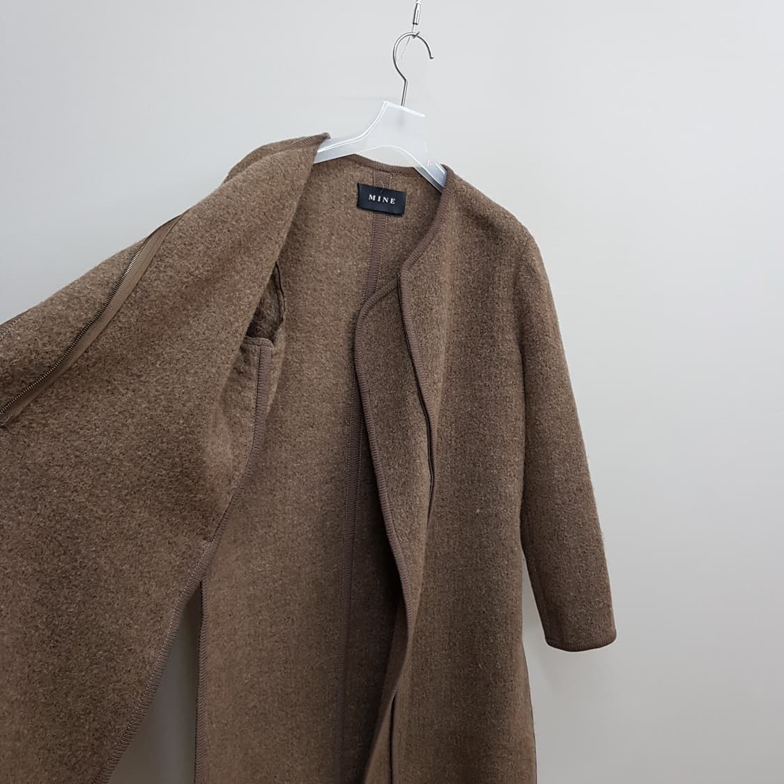 한섬 MINE 베이비 라마 울 베스트 코트 세트  76-90-155사이즈 상품이미지7