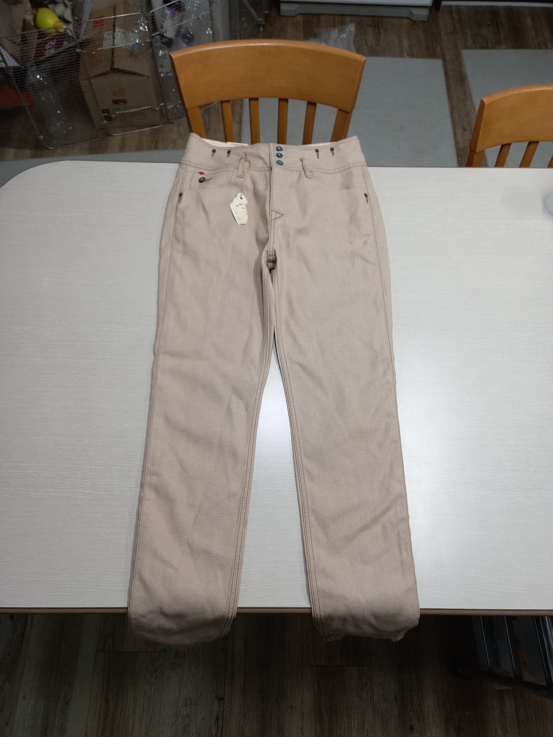 29 새상품 Lee Cooper 하이웨이스트 슬림일자진 베이지29-533 상품이미지1