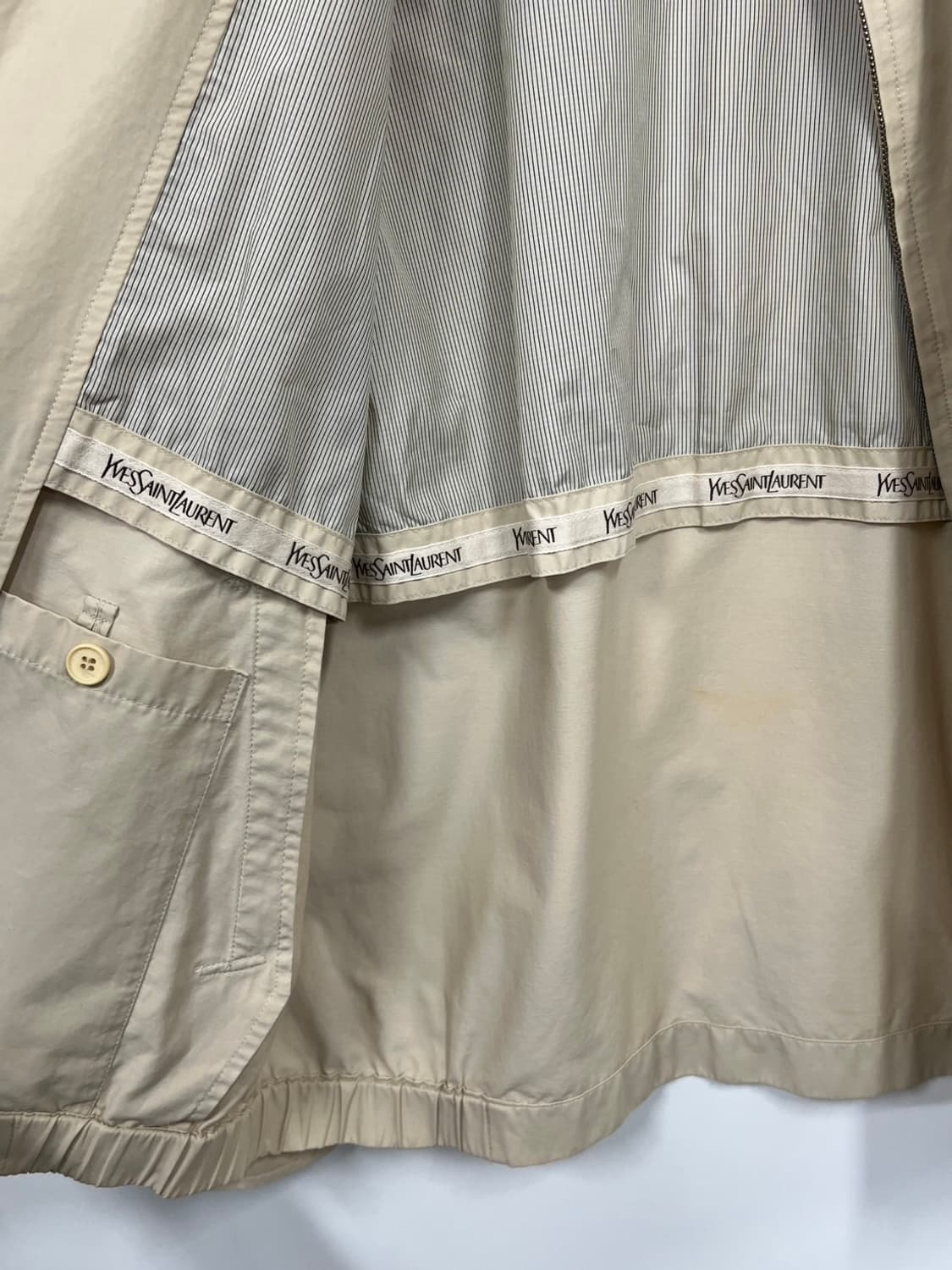 90s YSL 입생로랑 베이지 블루종 자켓 상품이미지6