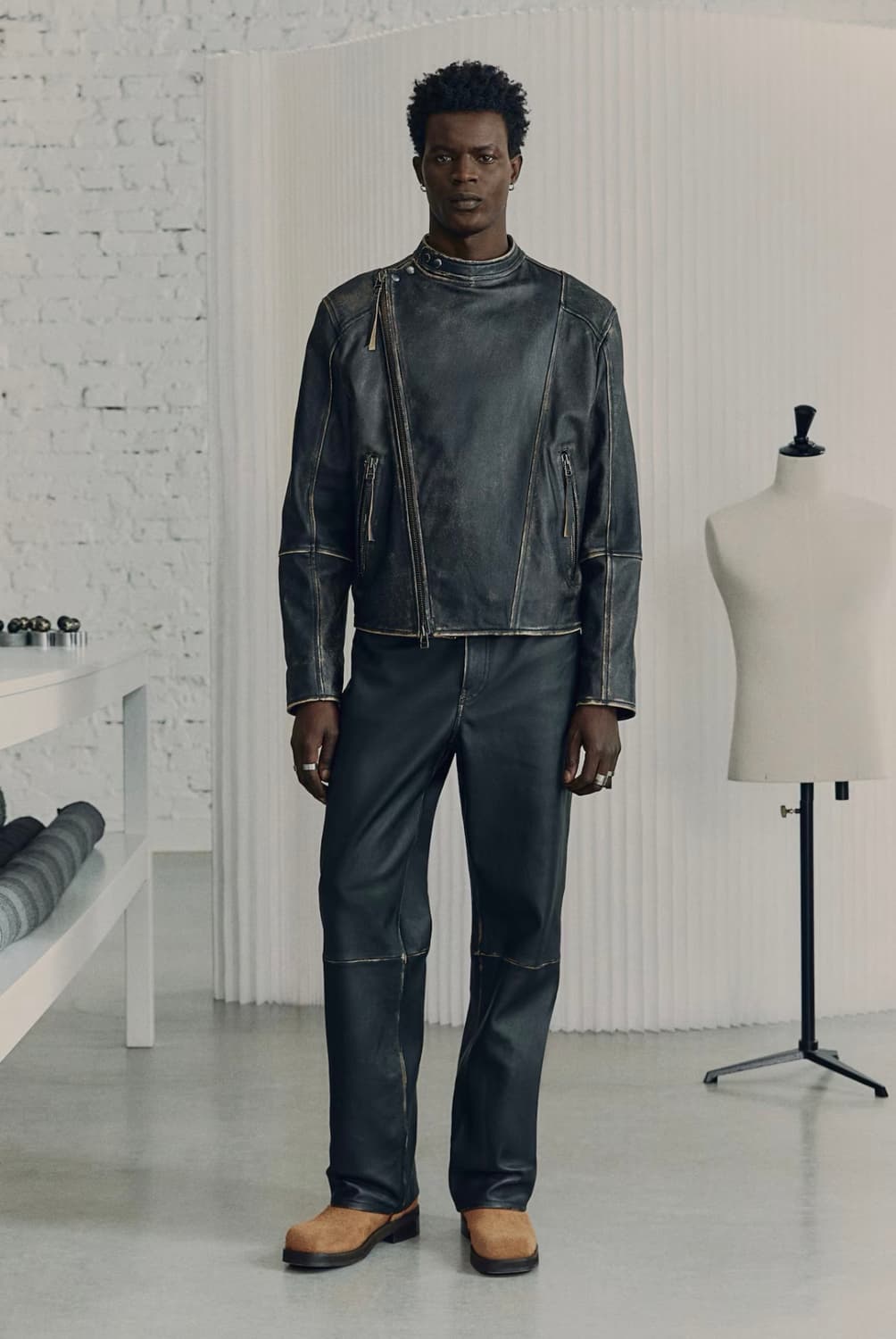 H&M ATELIER 레더 바이커 재킷 / Lsize 상품이미지5