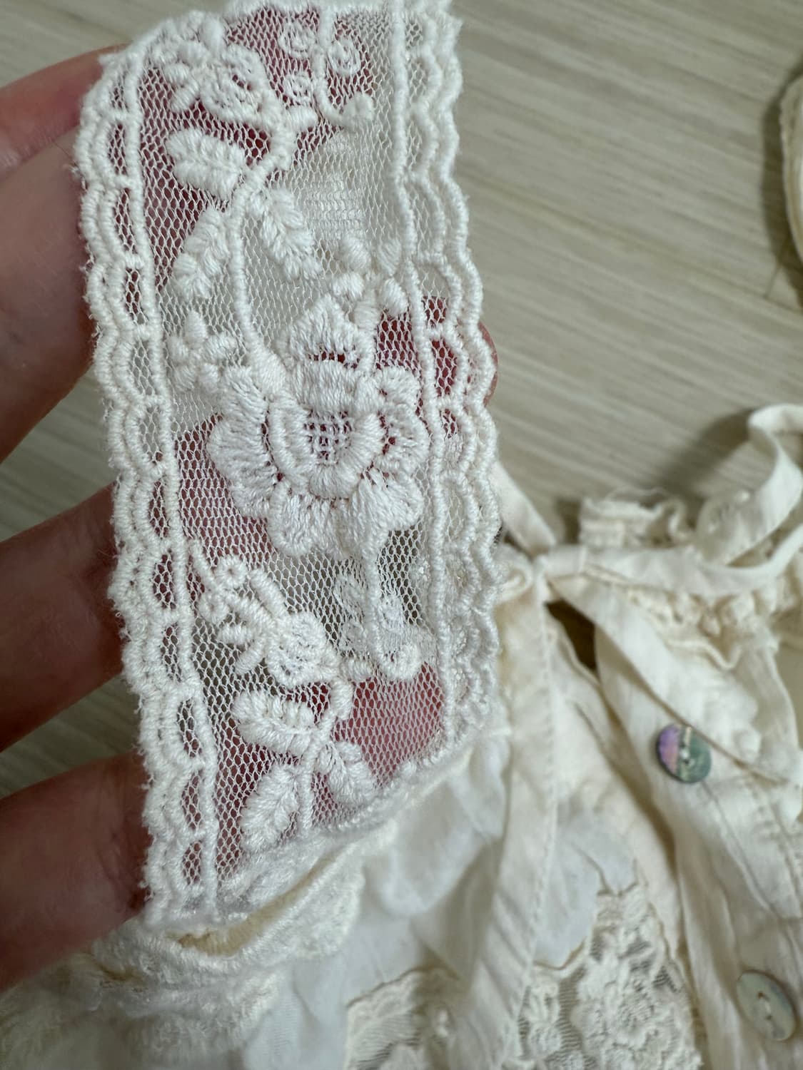 모리걸 아이보리 슬리브리스 상품이미지3