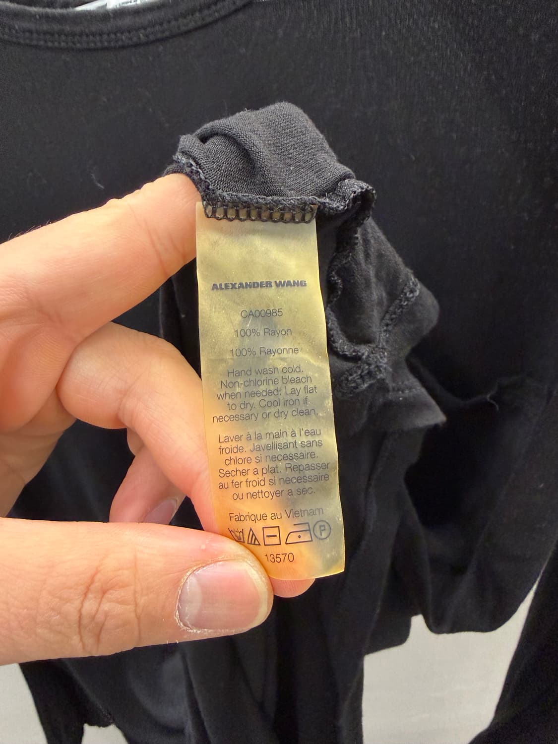 알렉산더 왕 블랙 롱 슬리브 티셔츠 L 상품이미지5