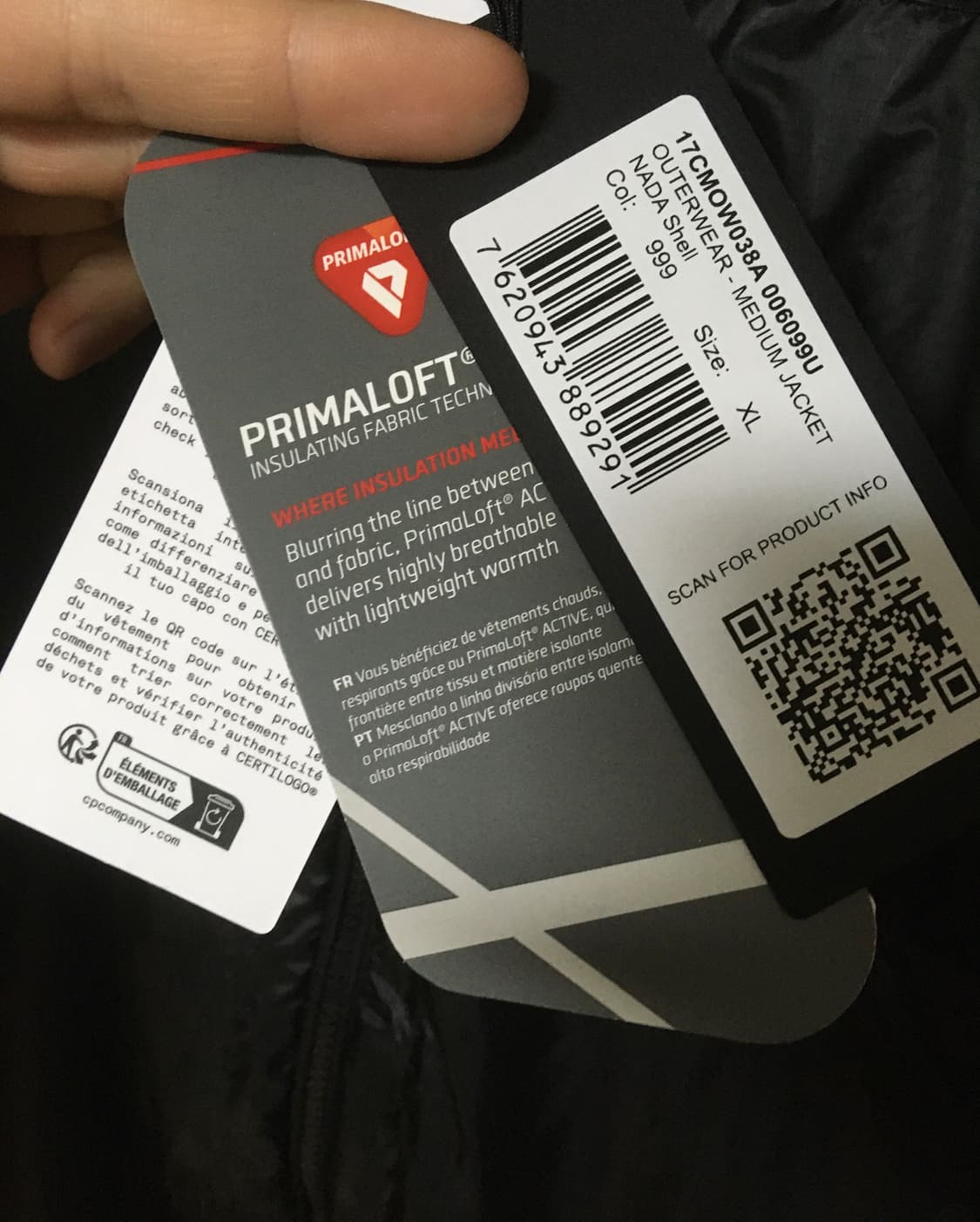 CP컴퍼니 나다쉘 후디드 자켓 블랙 판매합니다 상품이미지9