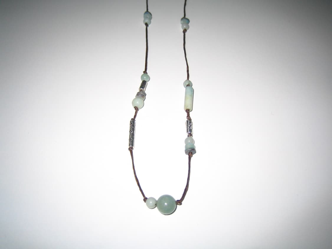 Greenish silver cross series necklace 상품이미지1