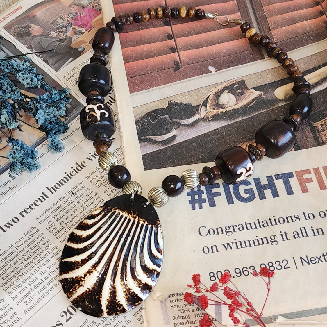 90s 프랑스 빈티지 쥬얼리 보헤미안 소울 아티잔 빈티지 목걸이 상품이미지1