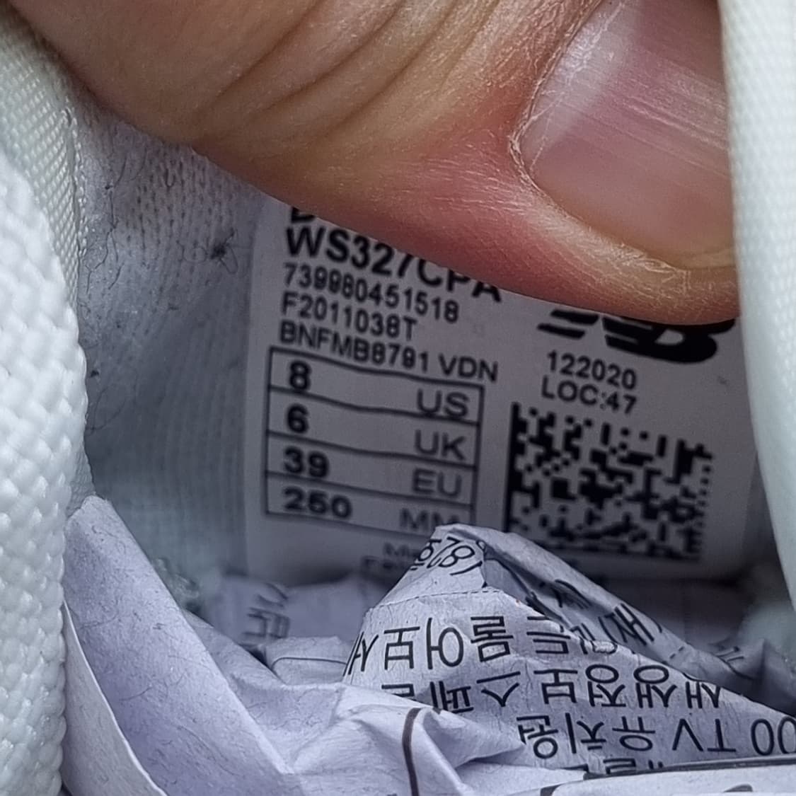 뉴발란스 327 블랙핑크 운동화250. 상품이미지6