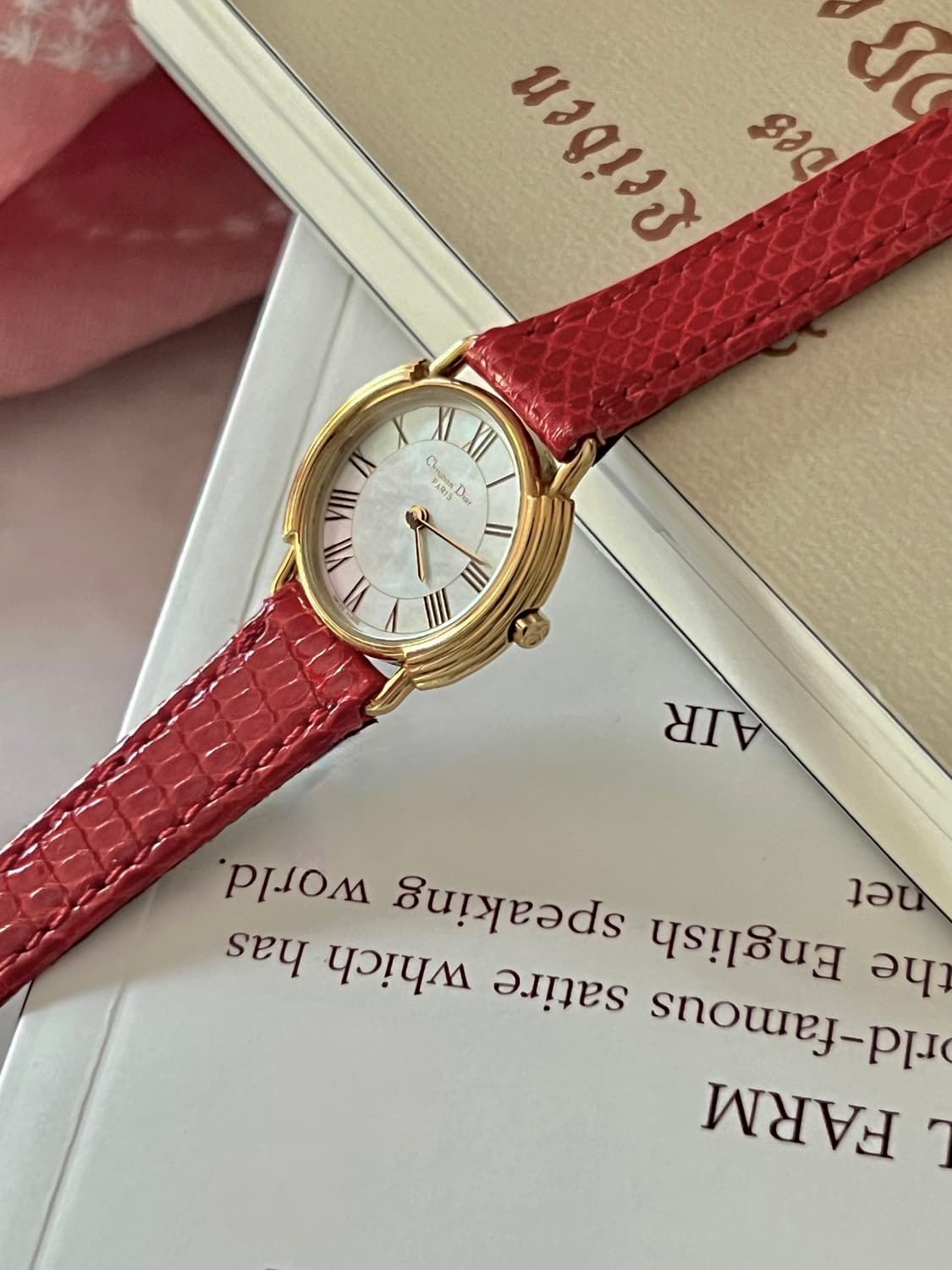 DIOR 골드 라운드 CD 버클  디올 시계 상품이미지6