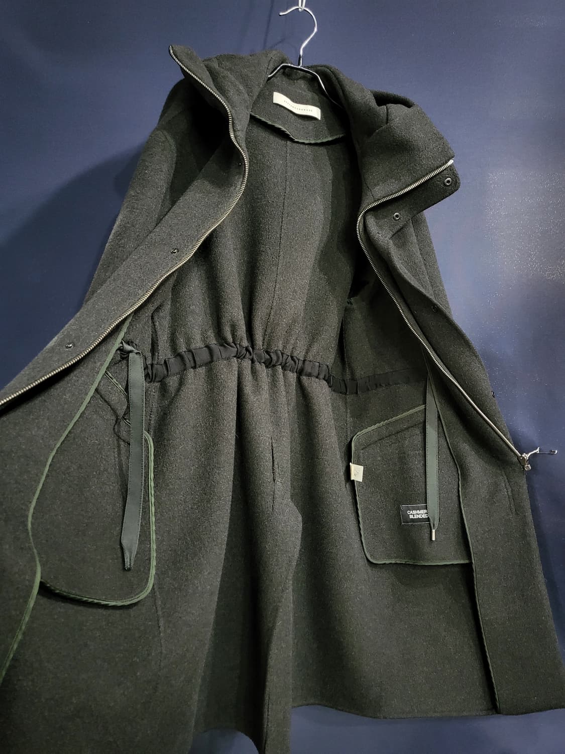 시스템 캐시미어 후드 핸드메이드 세미오버핏 상품이미지5