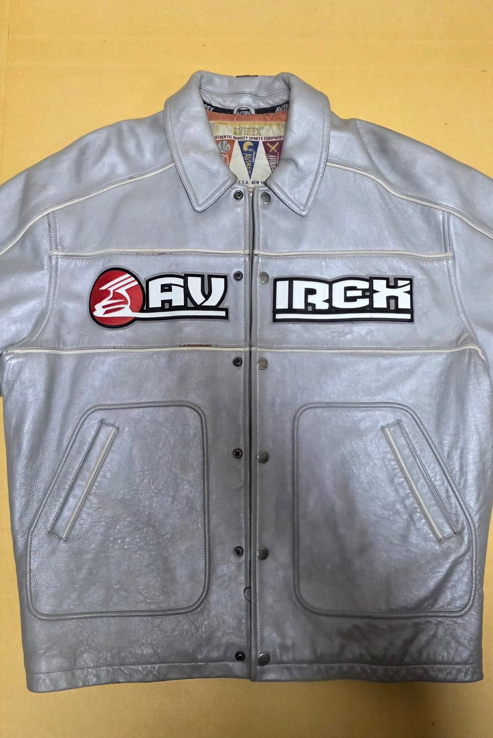 00's AVIREX 아비렉스 실버 스케이트 자켓 2XL XXL 상품이미지2