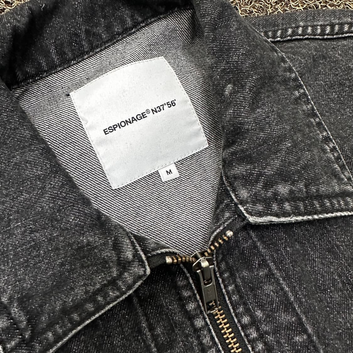 에스피오나지 데님 흑청 트러커 자켓 블랙 M 상품이미지7