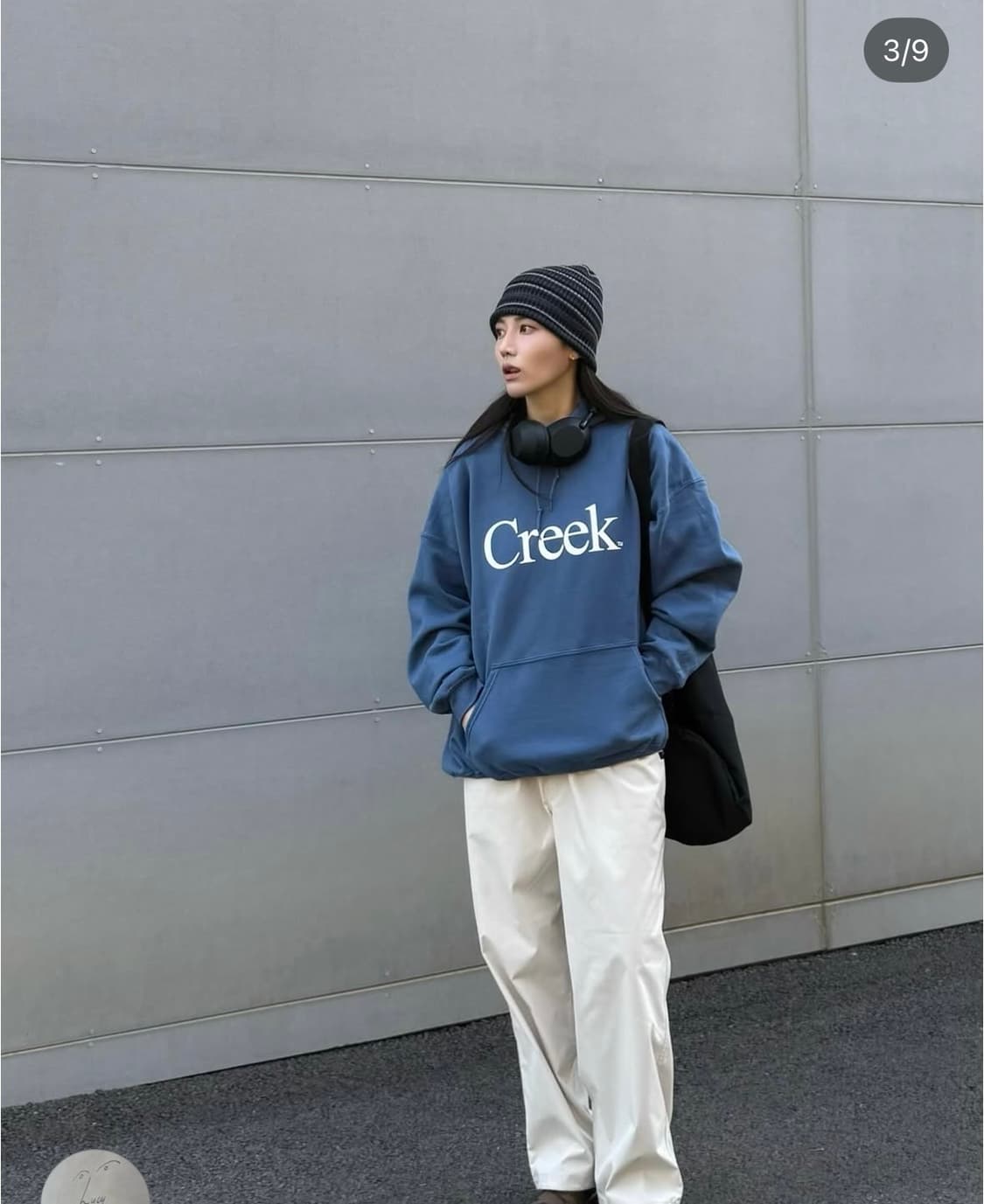 [L] Creek 크릭 뉴욕 한정판 후드 블루 네이비 정품 새상품 상품이미지2