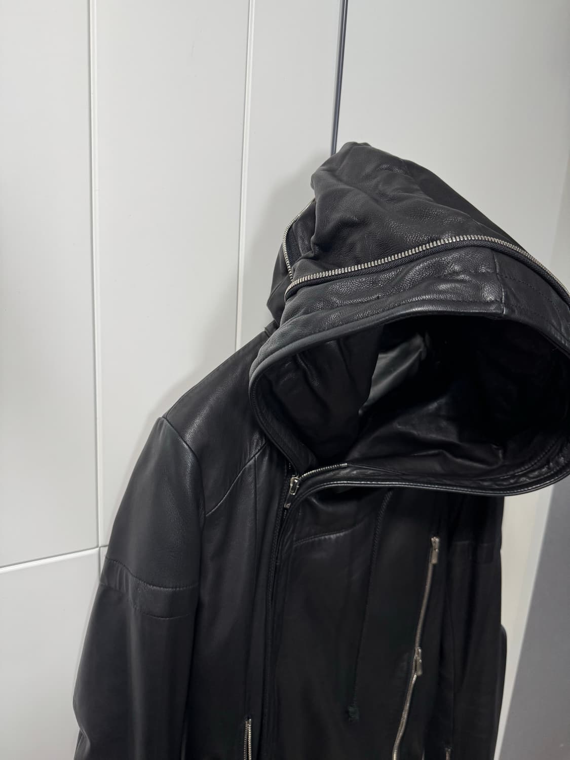 Bajra ninja hood leather  jacket  상품이미지8