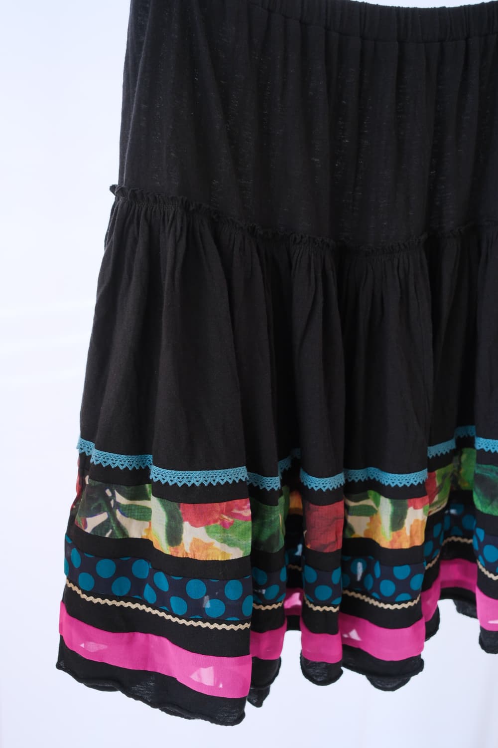 Mixed fabric gather skirt  상품이미지7